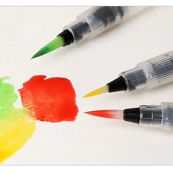 

New 10PCS Refillable Painting Brush Watercolor brush Water Tank Calligraphy Art Marker pen Water Color Beginner Drawing Supplies