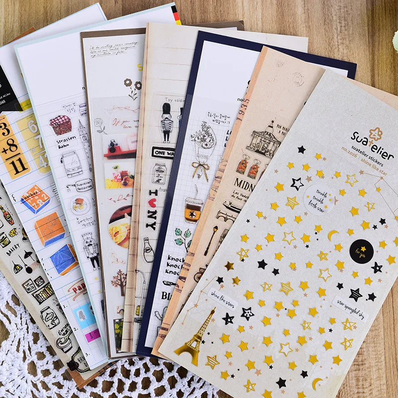 

1PC PVC Decoration Stickers Cute Animal Cartoon Diary Album Stickers Scrapbooking School Stationery Stickers