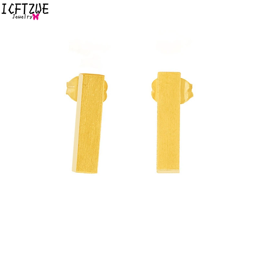 

10 pairs Earring Fashion Jewelry Gold Colour Stainless Steel Earring Women Simple Cool Long Square Shape Earrings Drop-shopping