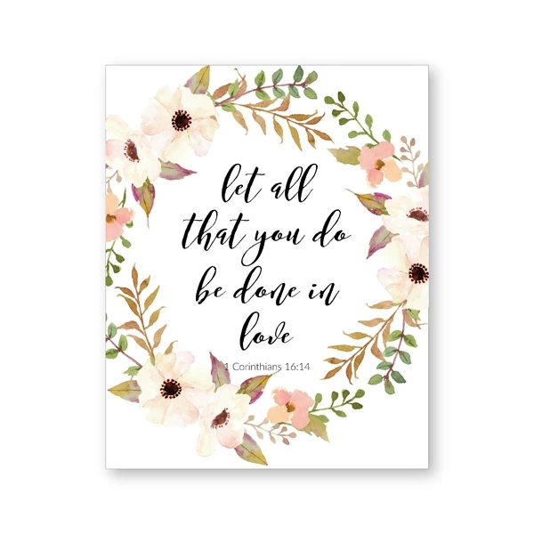 Carteles Y Impresiones Verso Lienzo Pintura Poster Pared Cristiana