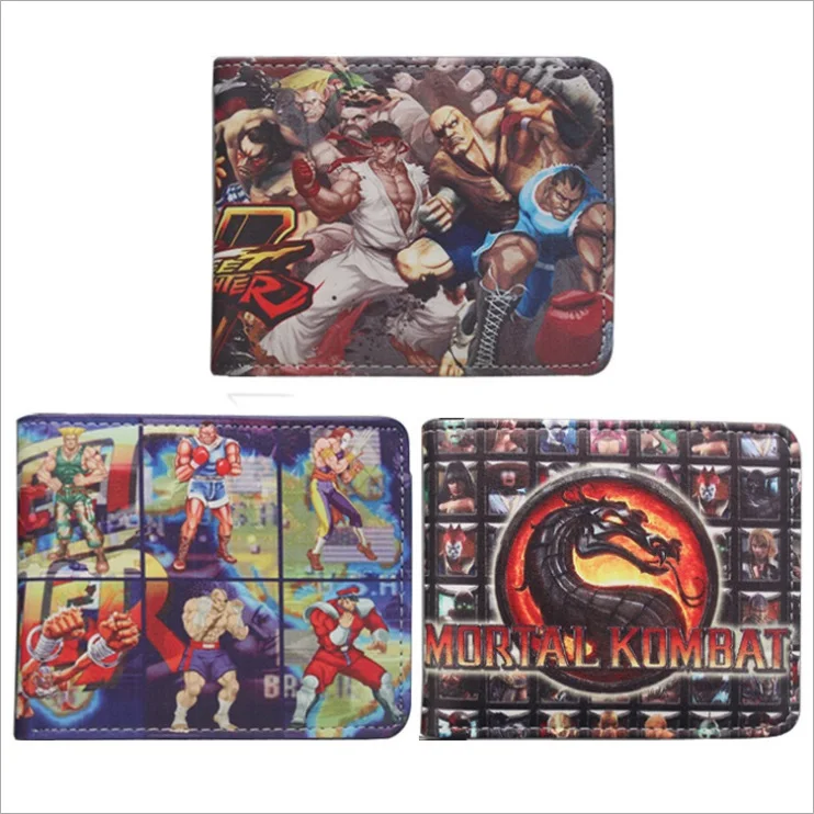 STREET FIGHTER (SF) Men Wallet Cool Short Leather Wallet ID Card Holder Money Bag For Anime Games Fans Gift Purse