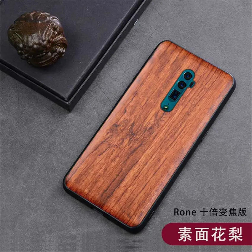 Чехол oppo Reno 10x zoom из натурального дерева funda oppo reno 10x zoom Rosewood TPU противоударный чехол-накладка для телефона reno 10x zoom - Цвет: color 8