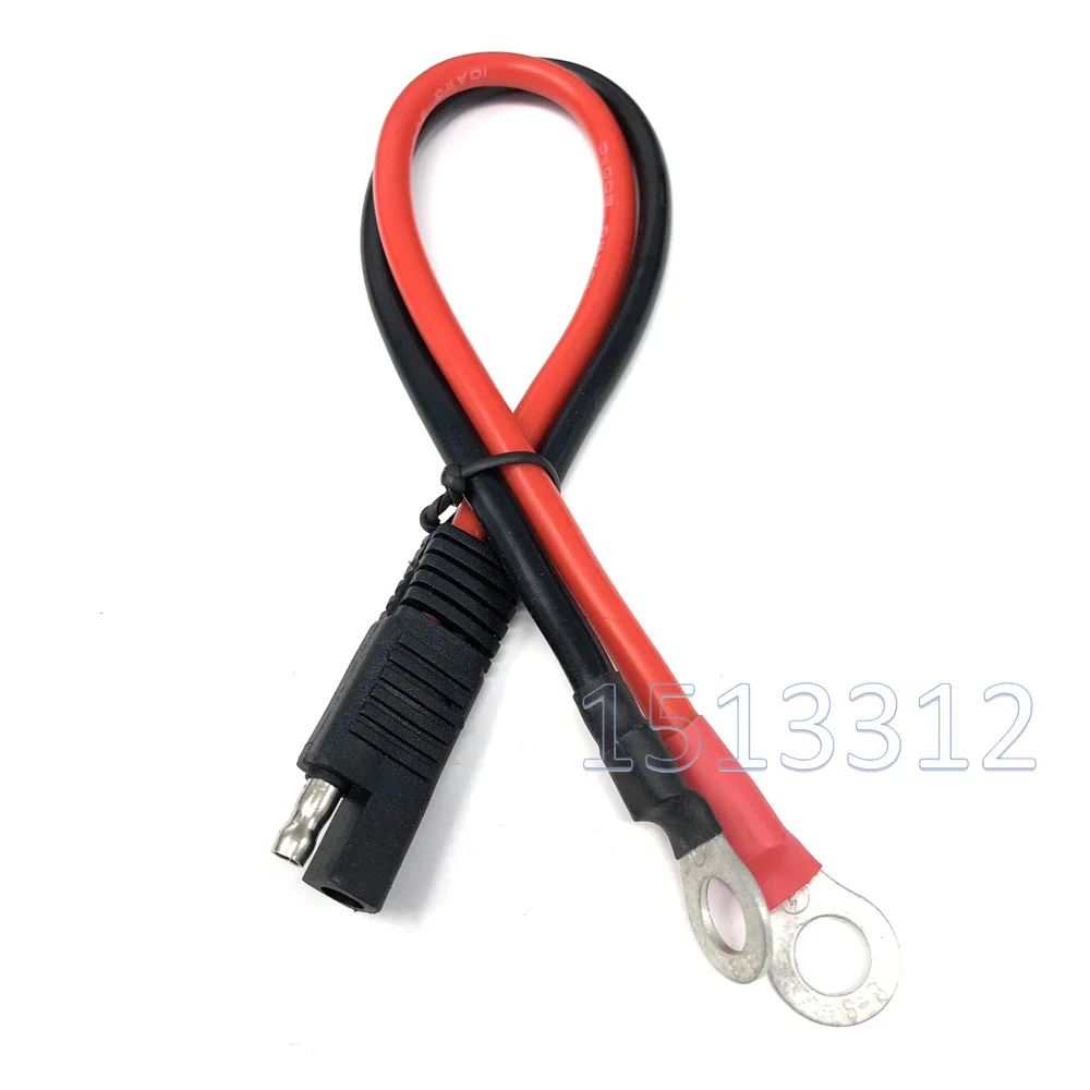 10AWG 30 см SAE-хомут с круглым воротником для мальчиков и девочек терминал жгут 2 Pin быстрого отсоединения штепсельной вилки SAE соединение солнечные Батарея работать в-60-200 по Цельсию