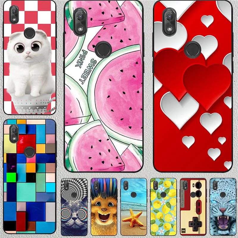 

Aug New Phone Case For Wiko View Max Case Cute Cartoon Printed Matte Soft TPU Silicone Back Cover For Wiko View Max Case Coque