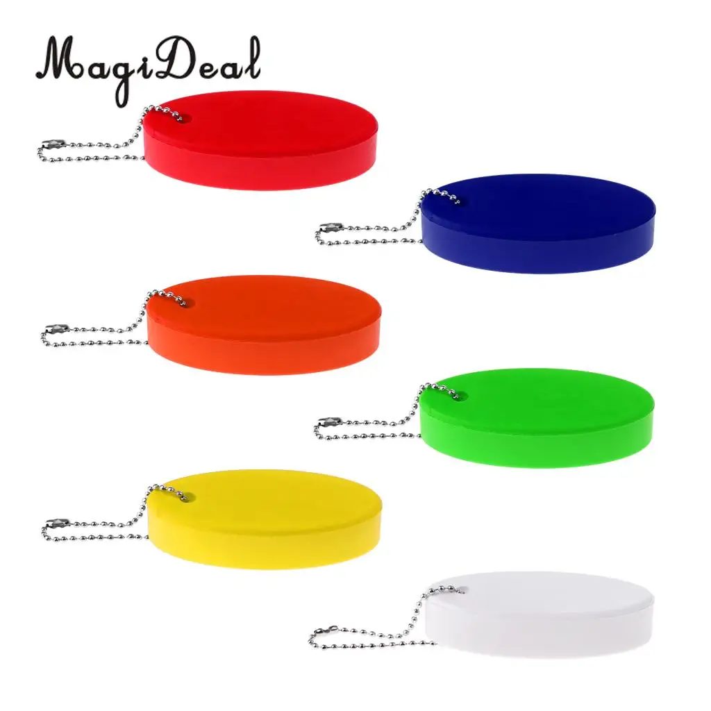 MagiDeal Marine Water Sport Foam Floating Oval Keychain Keyring Water Key Float for Kayak Canoe Rafting Boat Sailing Surfing Acc
