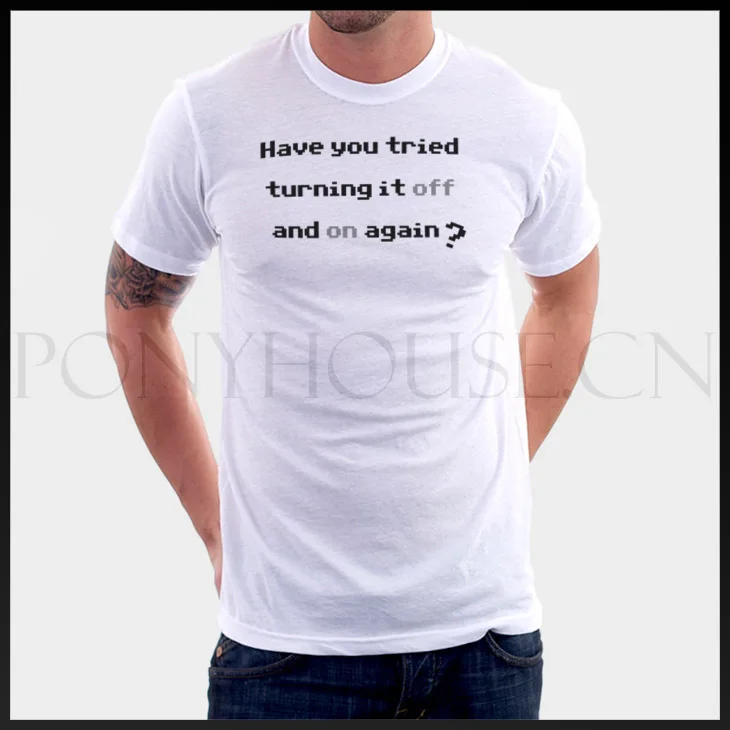 IT CROWD GEEK MEH T shirt computer programmer madman