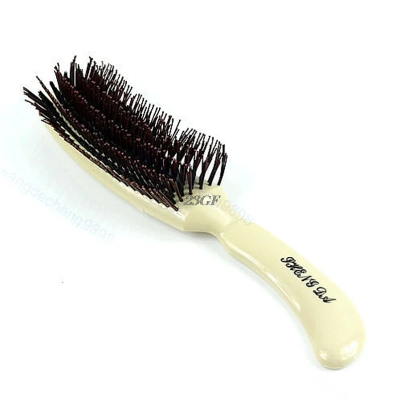 

2018 Hairdress Plastic Handle Round Teeth DIY Wavy Curly Straight Hair Style Comb