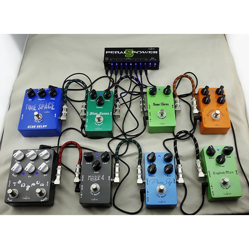 Caline Cp 05 Guitar Effect Pedals Power Supply Ten Isolated Output 8 Way Dc 9v 1 Way Dc 12v 1 Way 18v Voltage Protection Caline Cp 05 Pedal Powerpedal Power Supply Aliexpress