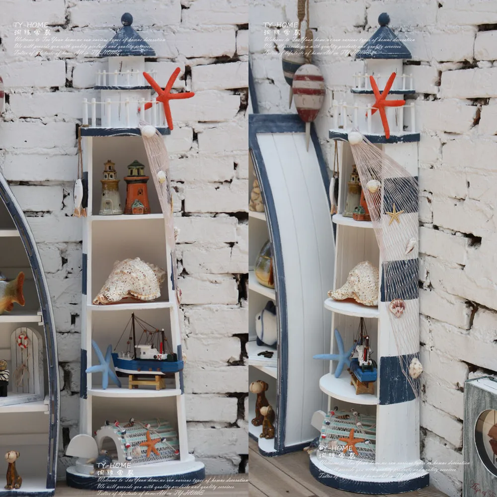 Mediterranean Style Home Decor Wood Furnishings Lighthouse Cd Rack Mediterranean Style Home Decor Wood Furnishings Lighthouse Cd Rack Shelf Showcase Display Curio In Luggage Racks From Furniture On Aliexpress