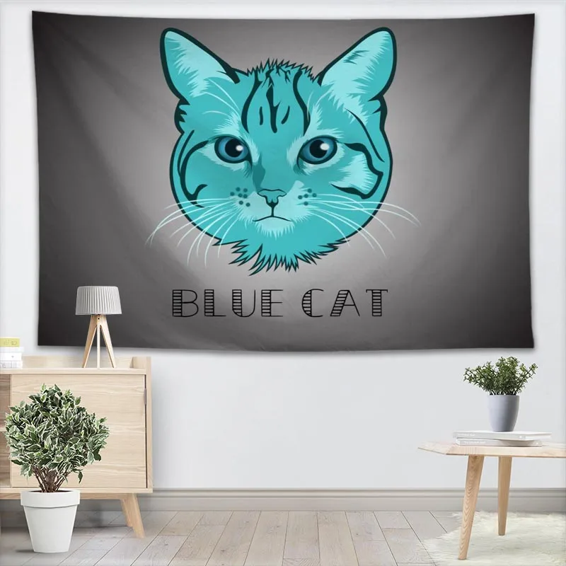 Горячие Funy Cat настенные гобелены украшения для дома 3D печать настенный гобелен лес для домашней вечеринки на день рождения украшения 140x250 см - Цвет: 14