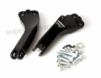 

Motorcycle Black Foot Peg Mounting Bracket Mounts For Harley Dyna Fat Bob Low Rider 06-17