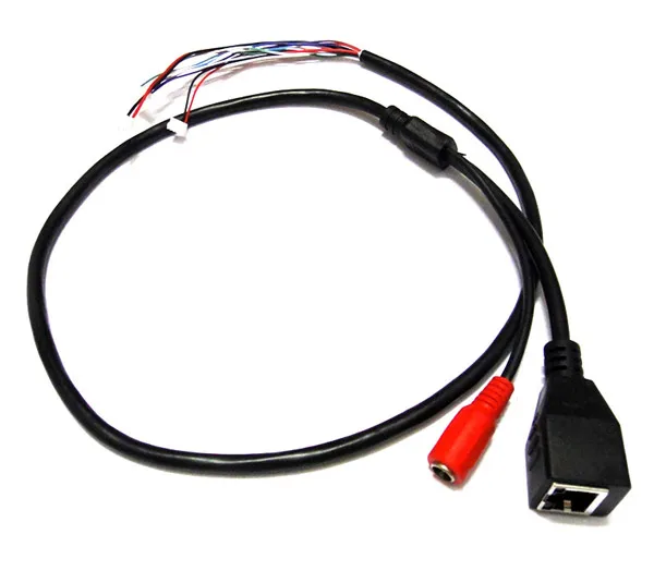 CCTV IP network Camera PCB Module video power cable, 60cm long,RJ45
