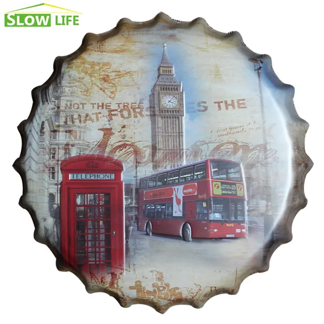 Aliexpress.com : Buy 35cm London Style Beer Bottle Cap Metal Tin ... Aliexpress.com : Buy 35cm London Style Beer Bottle Cap Metal Tin ...