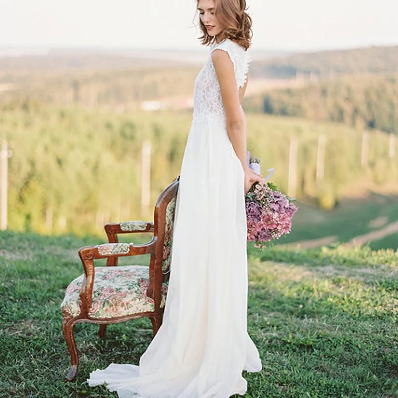 2016-Modest-Simple-Lace-Wedding-Dresses-A-Line-Open-Back-Vintage-vestido-de-noiva-barato (3)