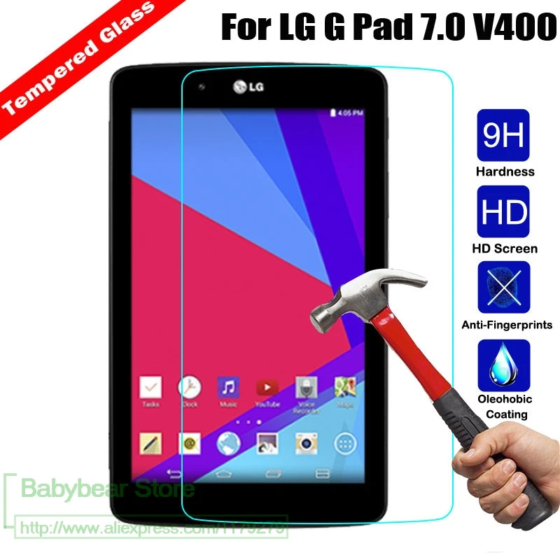 2 X Закаленное стекло для LG G Pad 7 0 V400 V410 защитная пленка экрана планшета 9H
