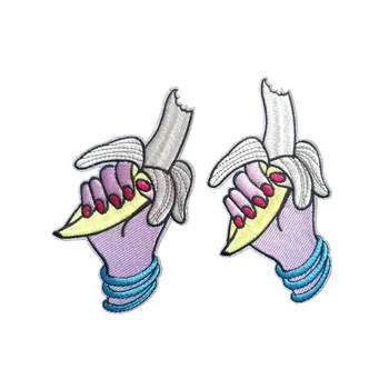 

Fashion banana badge patch clothing patch clothing accessories adhesive back ironing cloth paste