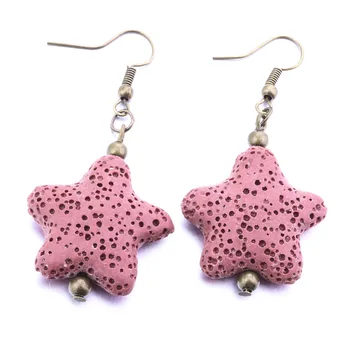 

Starfish Lava Stone Earrings DIY Aromatherapy Essential Oil Diffuser Dangle Earings Jewelry Women
