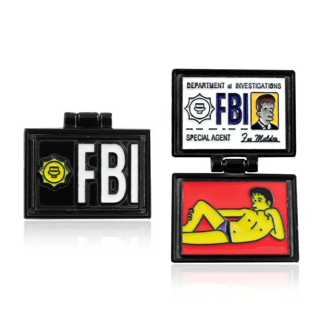 X-Files FBI Fox Mulder ID Card Enamel pin Business SPECIAL AGENT