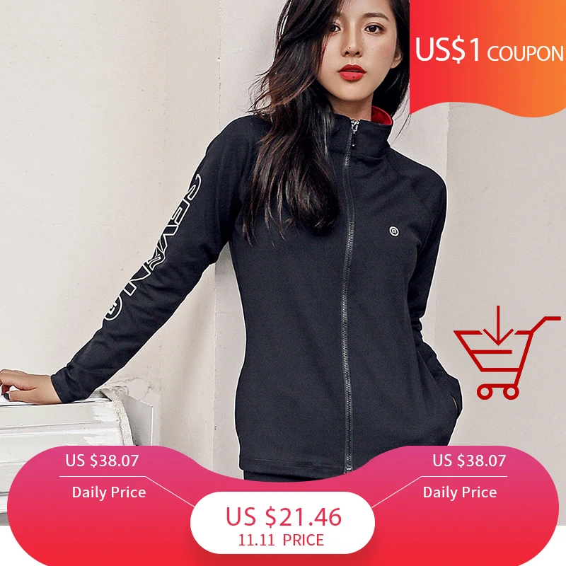 

HY SEVEN Running Sports Jacket For Women Autumn Spring Coat Top Breathable Zipper Solid Sportswear Gym Fitness Workout Clothes
