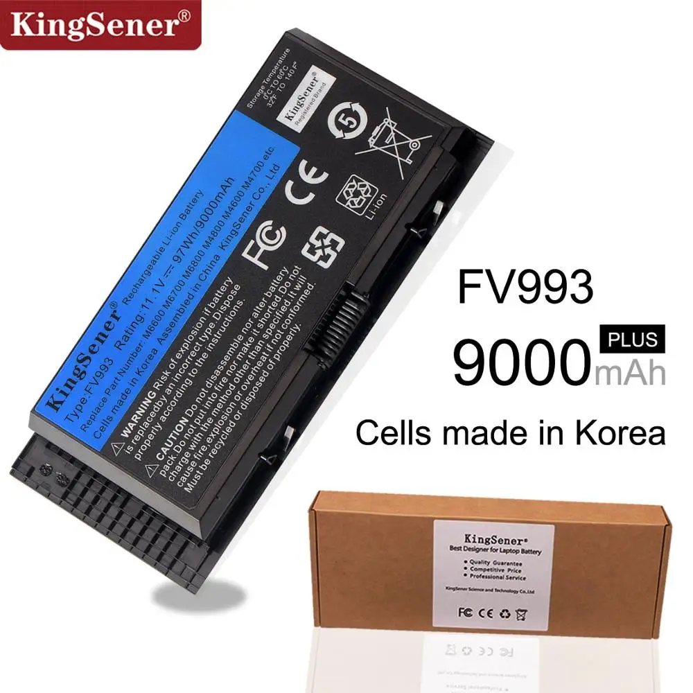 KingSener Korea Cell FV993 Battery For DELL Precision M6600 M6700 M6800