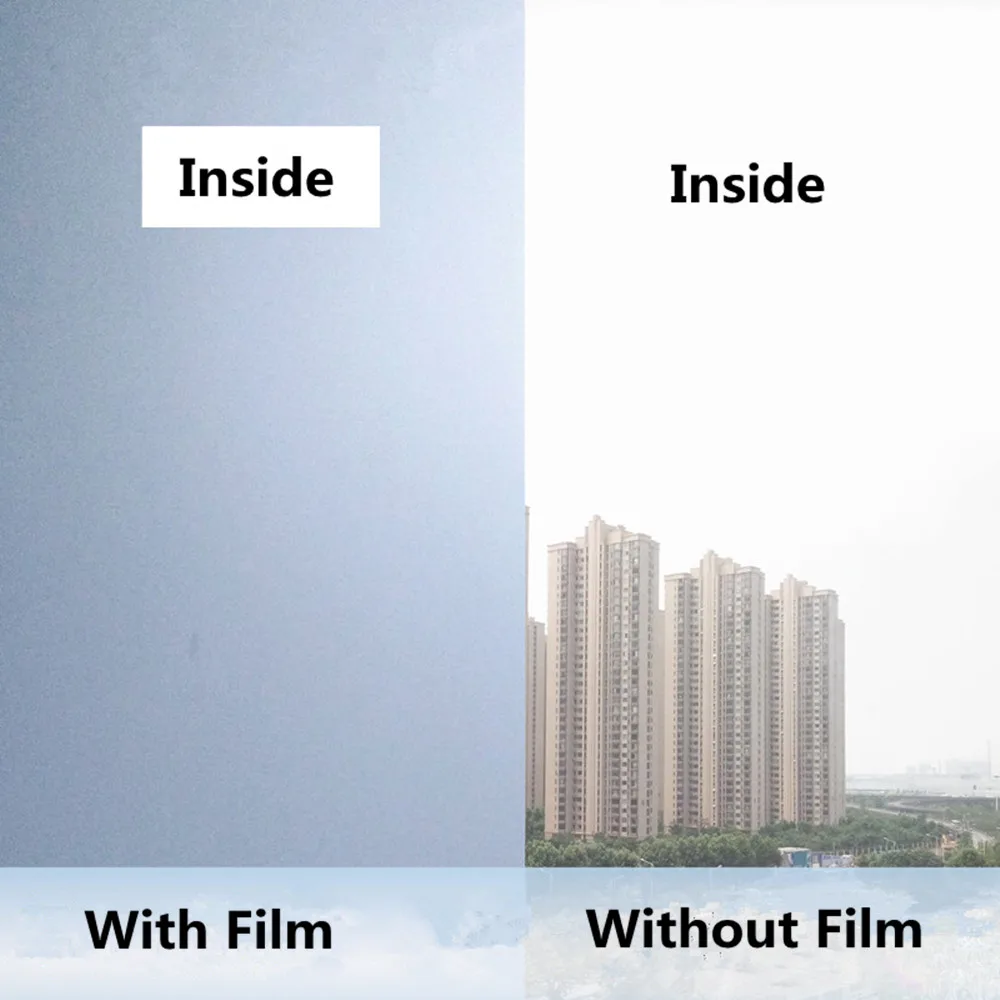 Controle de Calor Filme de Segurança Sunice Prata Filme Janela Uma Maneira Espelhada Matiz Solar Vidro Reflexivo Adesivo Privacidade 1x3m 7 Cheap Folha decorativa e tatuagens