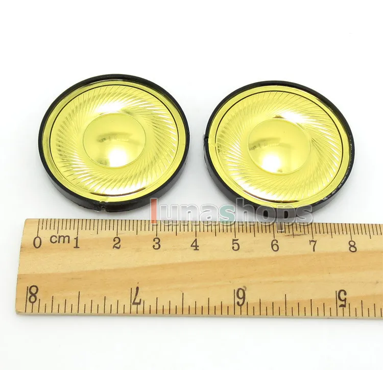 LN004864 1 Pair Gold Dia 40mm Repair Parts Speaker Unit For DIY Custom Earphone Headphone