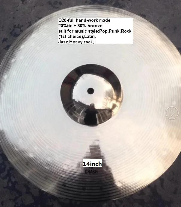 

Professional B20 14 inch crash Cymbal for Drum Set