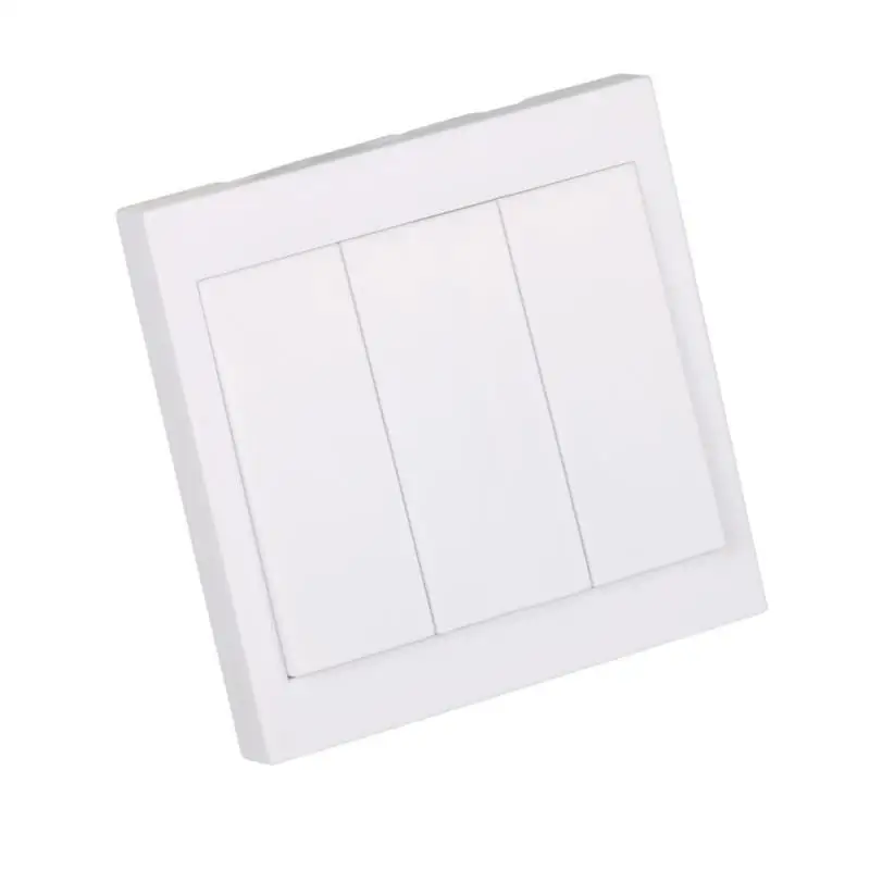 

Wireless Wall Panel Transmitter 433MHz RF Remote Control Switch 3 Channel RF Learning code 1527 Living Room Wall Light Switch S3