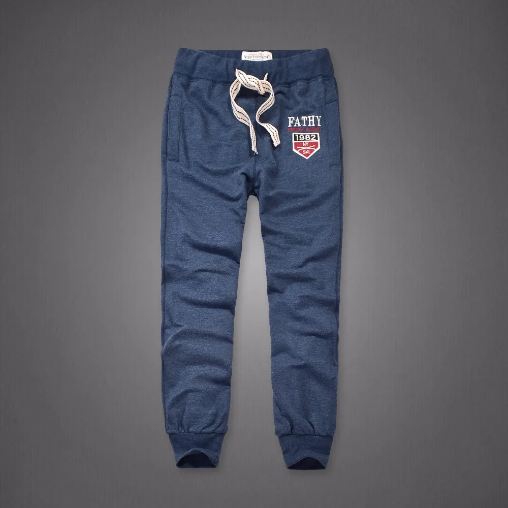Бренд yiruisen хлопок легкие брюки для Для мужчин лоскутное Повседневное длинные тренировочные штаны
