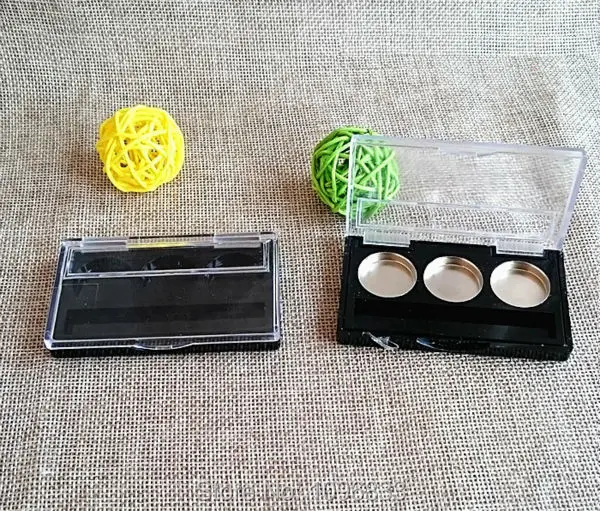 

Eye shadow Case Trio Palette, Eye shadow Container, Empty Cosmetic Blusher Compact, Can Equipped With Metal Pans, 50pcs/Lot