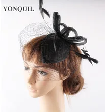 15 colors fascinating sinamay material fascinator base headpiece cocktail headwear church hat suit for all season