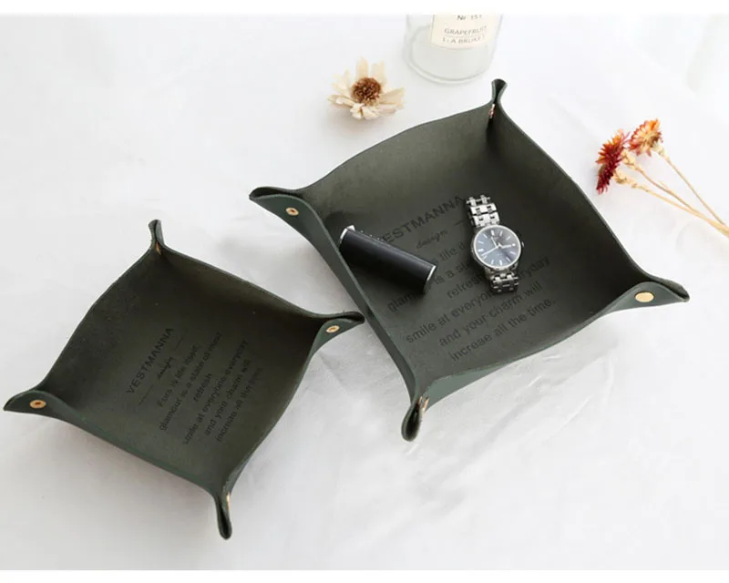 

1 Piece Leather Box Ins Storage Basket Home Table Accessory North European Style Holder Free Shipping
