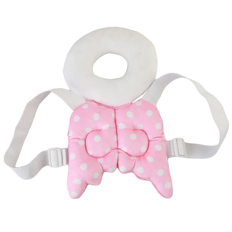 Детская подушка для защиты головы, подголовник для малышей, подушка для шеи, милые крылья для кормления, защита от падения - Цвет: Pink