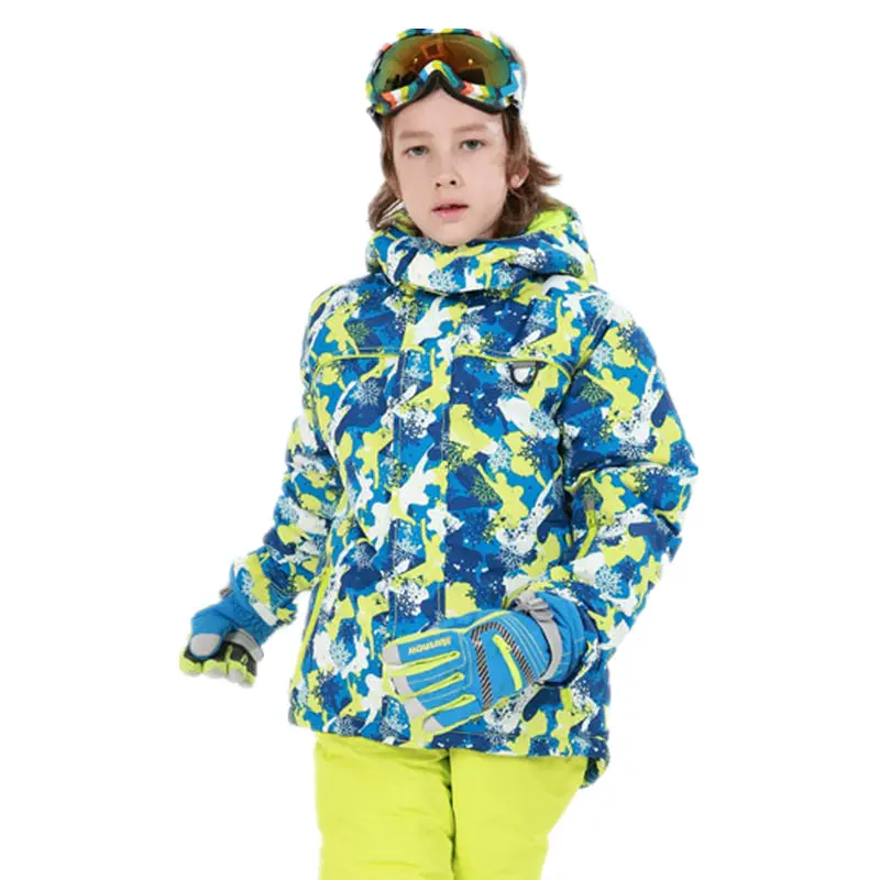 30 Degree Winter Kids Waterproof font b Ski b font Jacket Thick Camouflage Warm Snowboarding