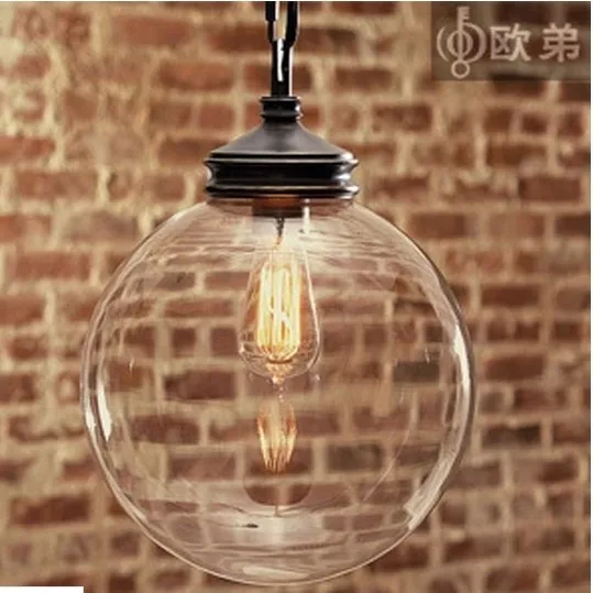 Antique glass pendant lights