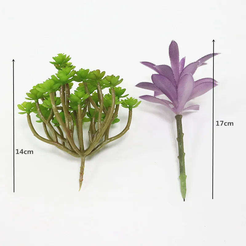 Flone High Quality Artificial Plants Succulents Lotus Mini Green Simulation Plant Home Office Garden Fake Flower Decoration (5)