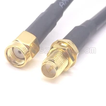 JX антенный удлинитель RP-SMA штекер-RP-SMA-Женский RG58 коаксиальный кабель антенный кабель косичка 10 метров для wifi антенна 3g 4G