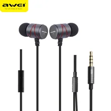 Awei q5i metal auriculares estéreo auriculares super bass auriculares écouteur fone de ouvido auriculares audifonos kulaklik con mic