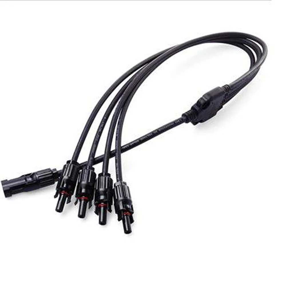 

1Pairs x MC4 Connector Y type 4 in 1 male and female solar cable conne,