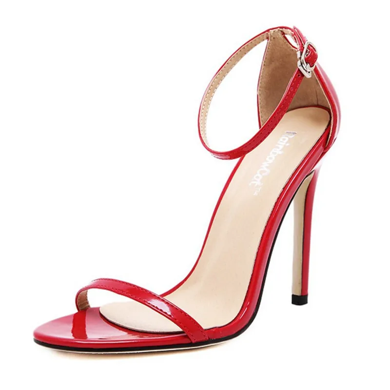 Fashion Classics Summer Women Peep Toe Buckle Trap High Heels