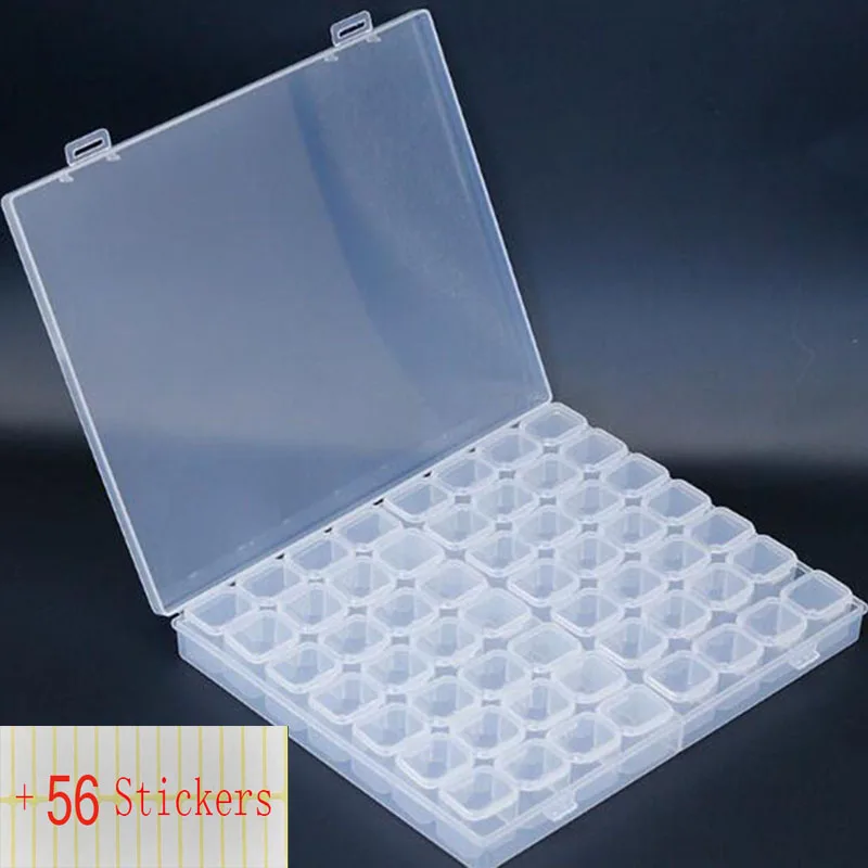 

28/56 Slots Diamond Embroidery Box Diamond Painting Cross Stitch Tools Accessory boxes Case Useful Storage Boxes