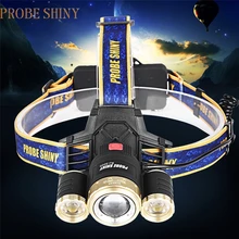 Супер зум 15000LM 3X XM-L T6 светодиодный Перезаряжаемые 18650 Фары Фара свет факела 170127