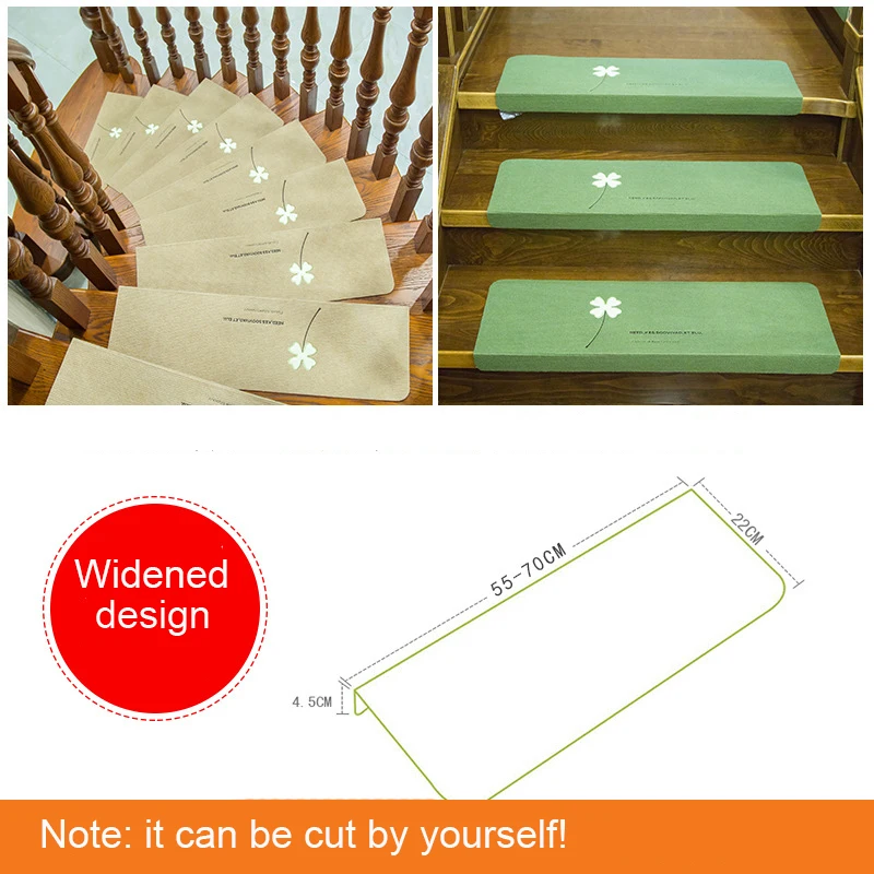 Luminous Self-adhesive Stair Floor Carpet Non-slip Staircase Mats Clover Pattern floor Rugs Protector Mat for Home Textile