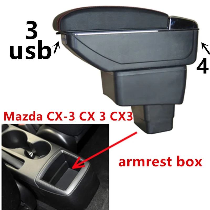 For Mazda CX 3 CX 3 CX3 armrest font b box b font USB Charging interface