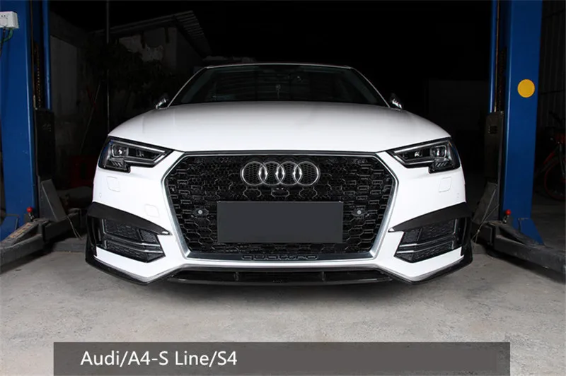 Передний спойлер из углеродного волокна для Audi A4 Sline S4 B9 2017 2018 2019