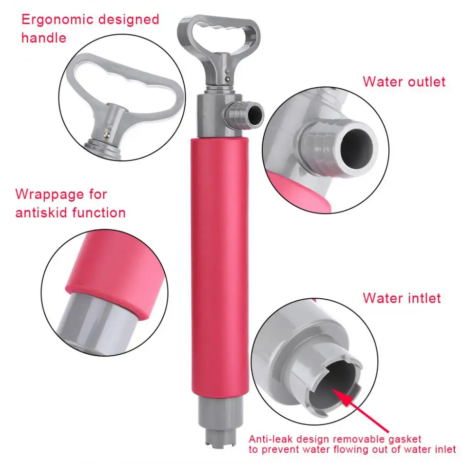 Tbest Cano/ë Kayak Pompes /à Eau Kayak Pompe de cale manuelles Flottante Accessoires Sauvetage