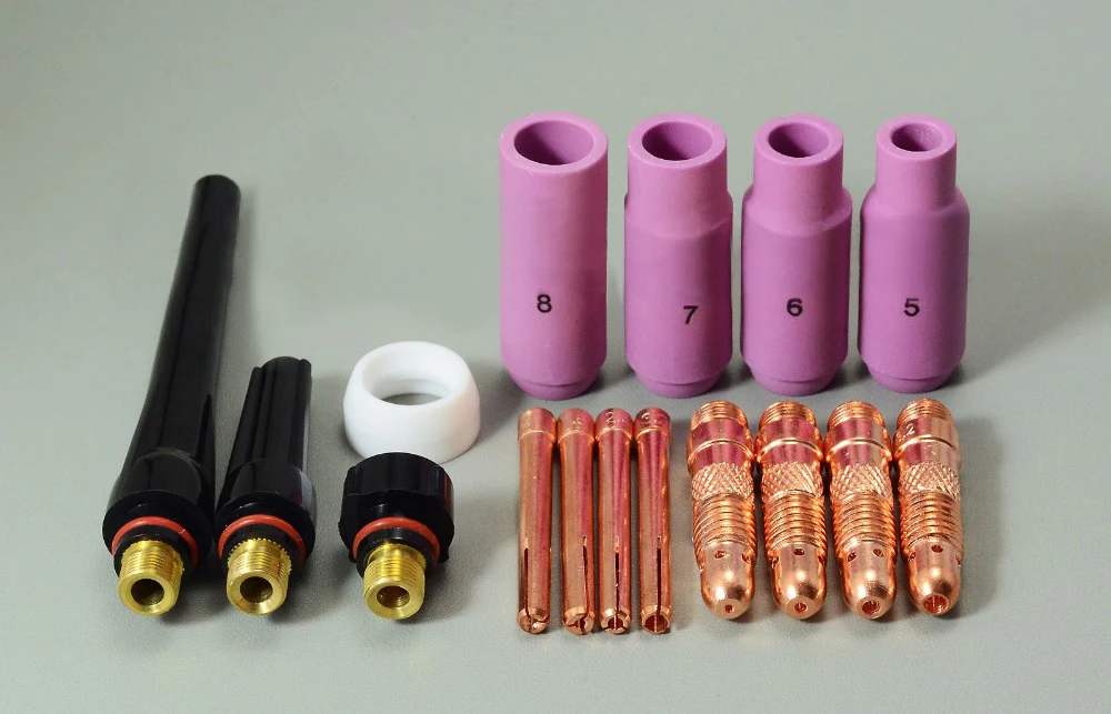 TIG KIT & WP SR 17 18 26 Series TIG Welding Torch Consumables Accessories 18CG Welding tools 16PK TIG KIT & WP SR 17 18 26 Series TIG Welding Torch Consumables Accessories 18CG Welding tools 16PK