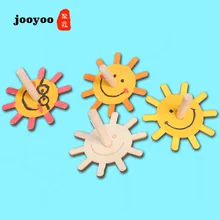 Белый деревянный брелок солнечный гироскоп детская цветная живопись ультра легкие Аксессуары детский сад творческие игрушки