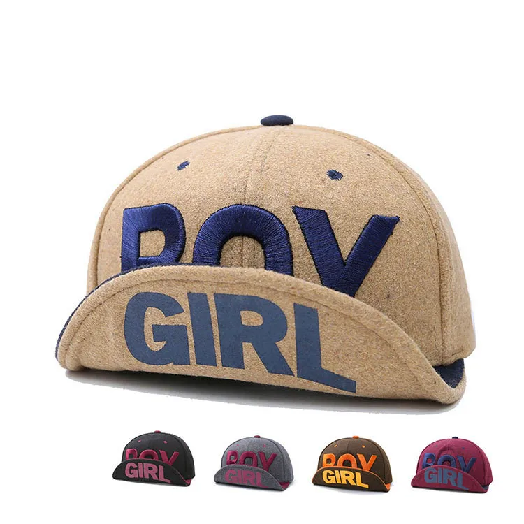 

Roll brim BOY GIRL warm Baseball Caps Lover Chapeu snapback hats Vintage gorras Casquette soft visor Hip Hop hat