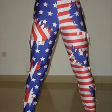 Изготовленный на заказ, супер герой, лайкра, спандекс, флaг сшa yзкиe Дизайн молодежи Борьба леггинсы для занятий спортом, брюки H022